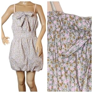 J. Crew floral mini dress.  Puff skirt. Elastic waist. Pockets.  Women's size XS